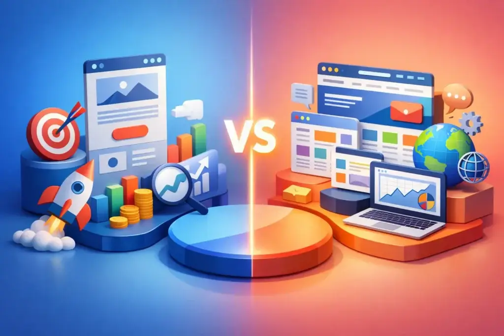 Landing Page vs Full Website: Which Wins?